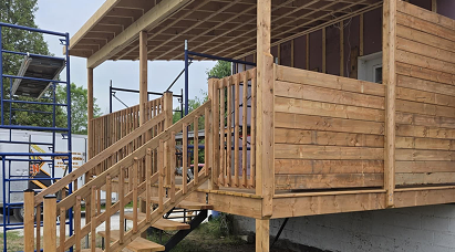 Construction de patio ou terrasse en bois